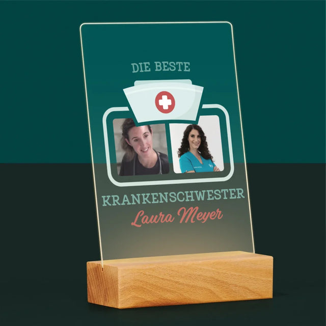 Fotocollage: Beste Krankenschwester - Druck Auf Acrylglas