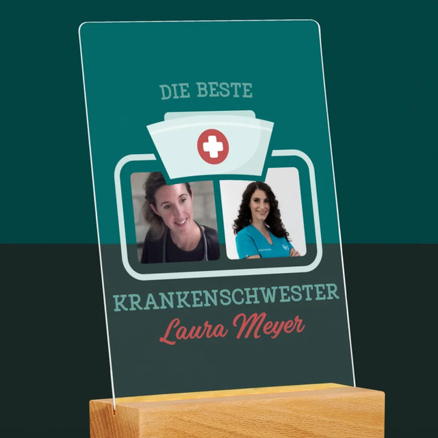 Fotocollage: Beste Krankenschwester - Druck Auf Acrylglas