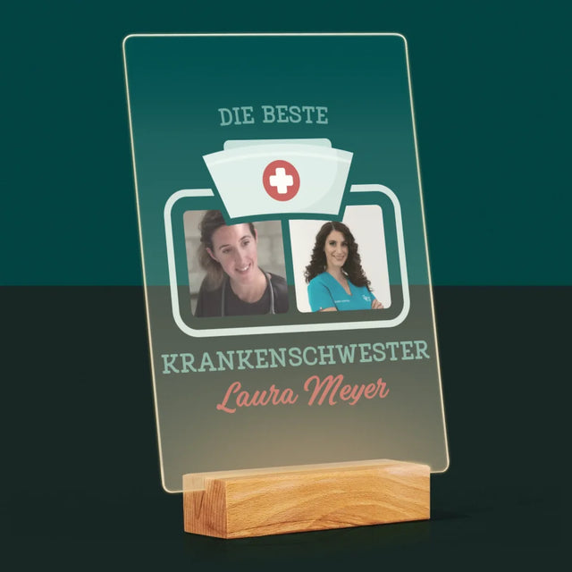 Fotocollage: Beste Krankenschwester - Druck Auf Acrylglas