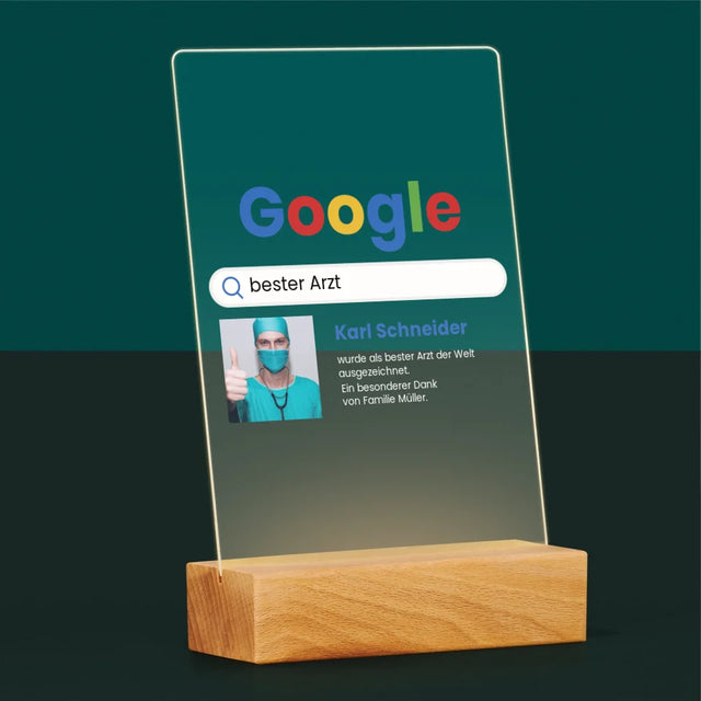 Foto Und Unterschrift: Bester Arzt Google-Suche - Druck Auf Acrylglas