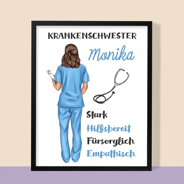 Avatar Creator: Krankenschwester Eigenschaften - Druck Mit Rahmen 30X40