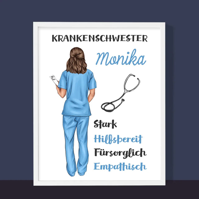 Avatar Creator: Krankenschwester Eigenschaften - Druck Mit Rahmen 30X40