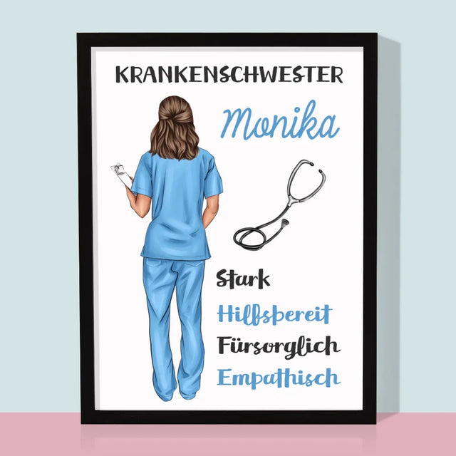 Avatar Creator: Krankenschwester Eigenschaften - Druck Mit Rahmen 30X40