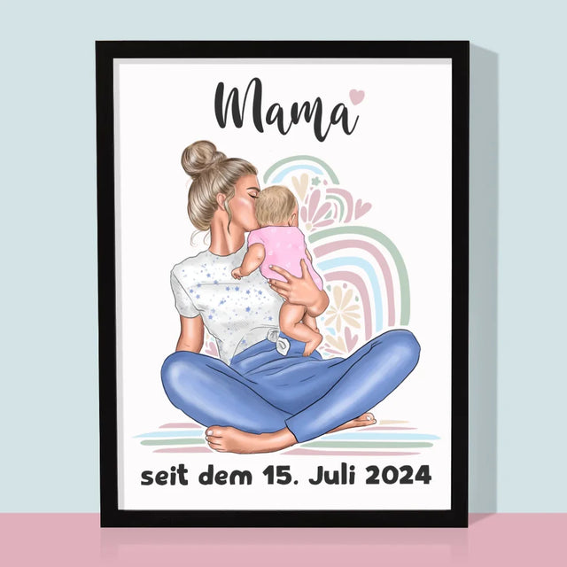 Avatar Creator: Junge Mama - Druck Mit Rahmen 30X40