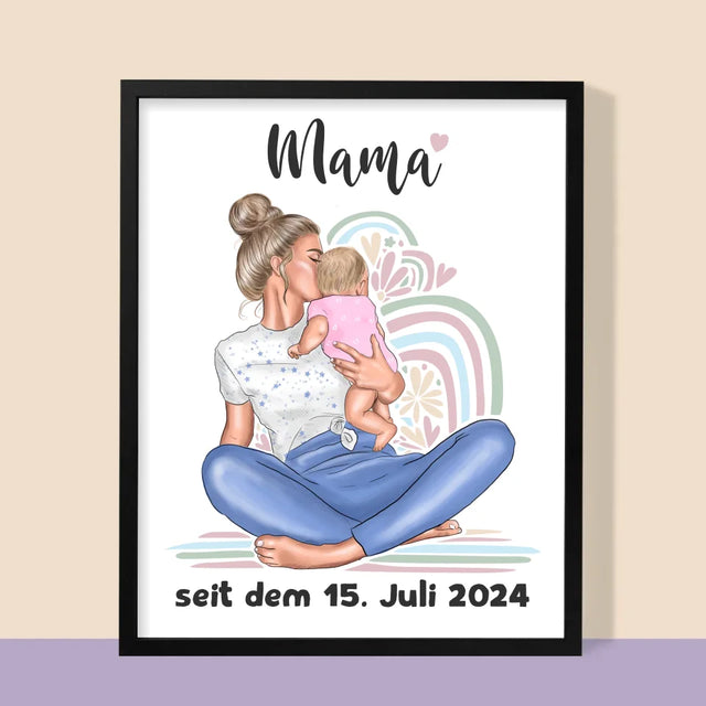 Avatar Creator: Junge Mama - Druck Mit Rahmen 30X40