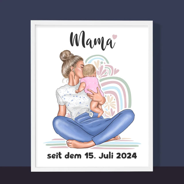 Avatar Creator: Junge Mama - Druck Mit Rahmen 30X40