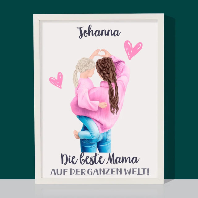 Avatar Creator: Beste Mama Auf Der Welt - Druck Mit Rahmen 30X40