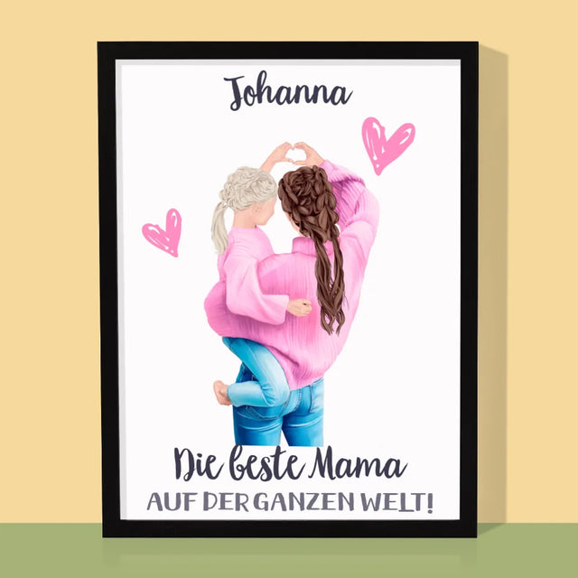 Avatar Creator: Beste Mama Auf Der Welt - Druck Mit Rahmen 30X40