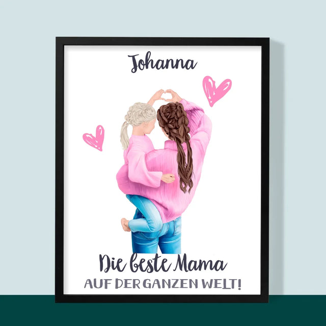 Avatar Creator: Beste Mama Auf Der Welt - Druck Mit Rahmen 30X40