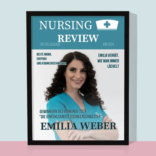 Magazin-Cover: Nursing Review - Druck Mit Rahmen 30X40