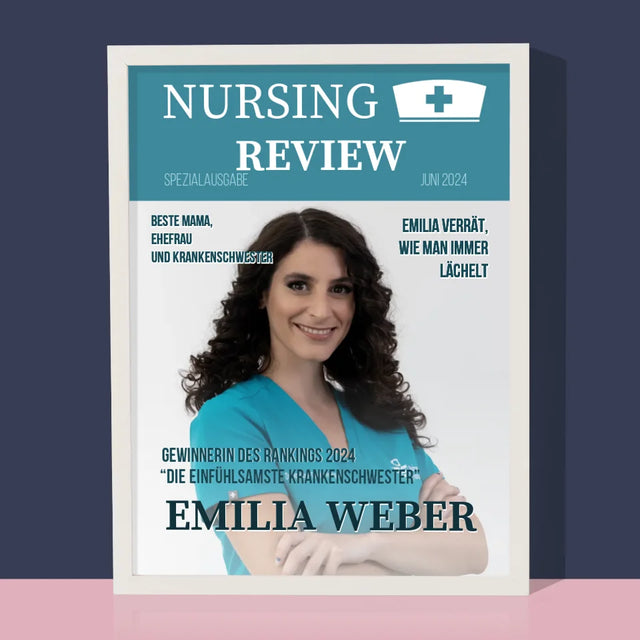 Magazin-Cover: Nursing Review - Druck Mit Rahmen 30X40