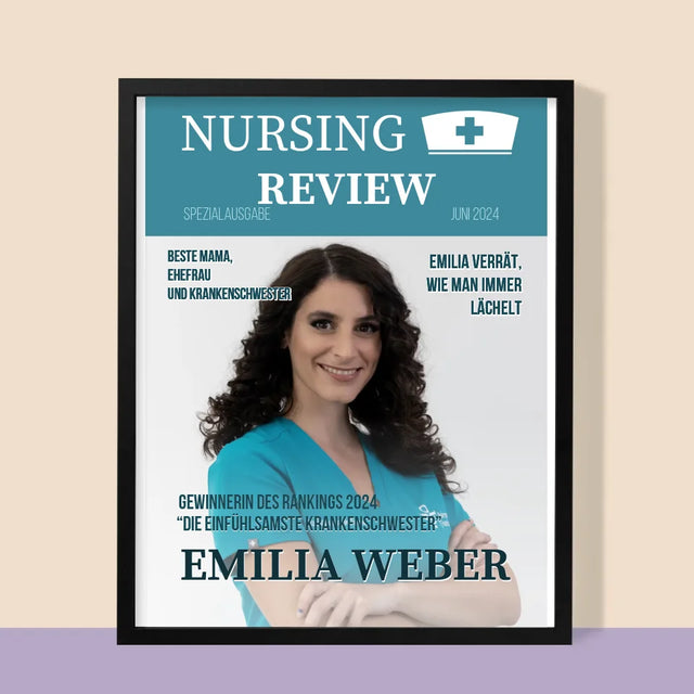 Magazin-Cover: Nursing Review - Druck Mit Rahmen 30X40