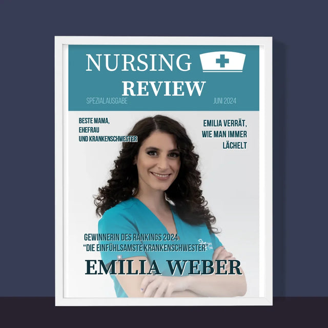 Magazin-Cover: Nursing Review - Druck Mit Rahmen 30X40