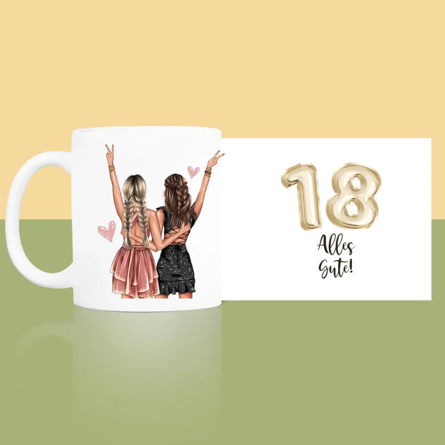 Avatar Creator: Freundinnen 18. Geburtstag - Tasse