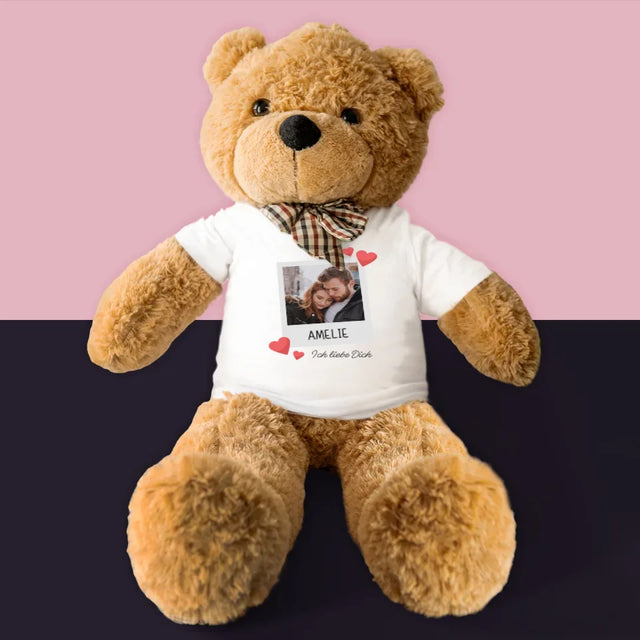 Foto Und Unterschrift: Ich Liebe Dich - Teddybär 90 Cm