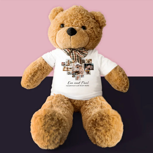 Fotocollage: Herz - Teddybär 90 Cm