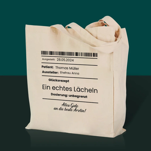 Name Und Unterschrift: Glücksrezept  - Stofftasche
