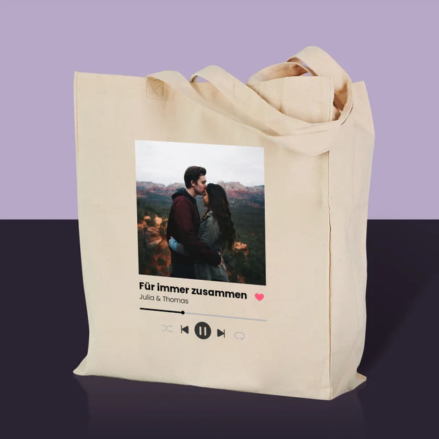 Foto Und Unterschrift: Ihr Foto Spotify - Stofftasche