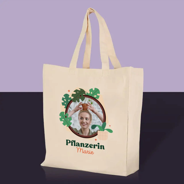 Foto Und Unterschrift: Pflanzerin - Stofftasche