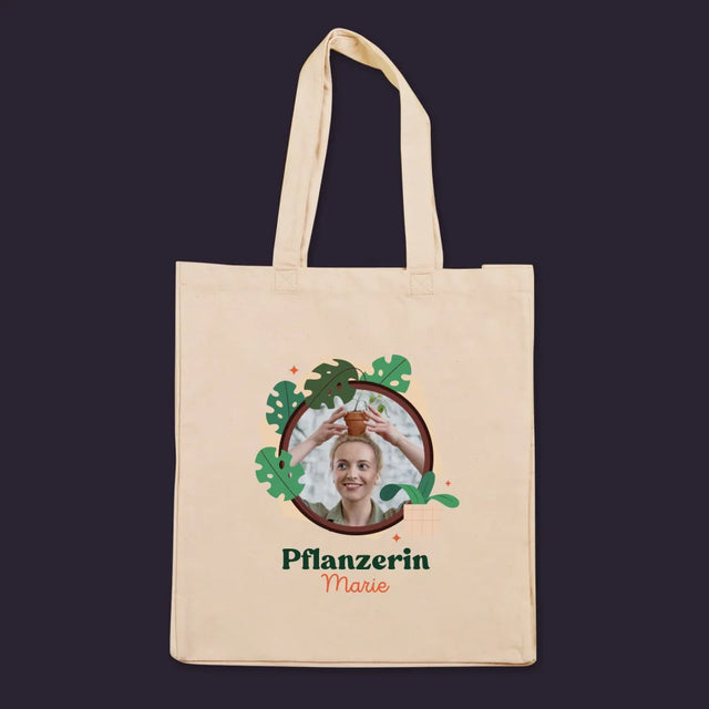 Foto Und Unterschrift: Pflanzerin - Stofftasche