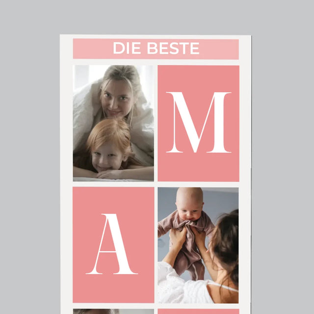 Fotocollage: Beste Mama Collage - Kühlschrankmagnet