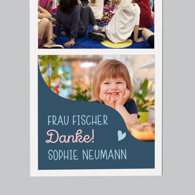 Foto Und Unterschrift: Danke, Liebe Kindergärtnerin - Kühlschrankmagnet