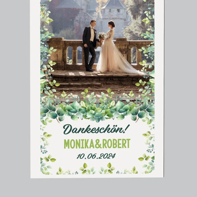 Foto Und Unterschrift: Hochzeit Blätter - Kühlschrankmagnet