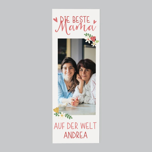 Foto Und Unterschrift: Beste Mama Welt - Kühlschrankmagnet