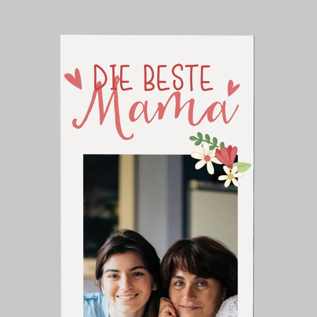 Foto Und Unterschrift: Beste Mama Welt - Kühlschrankmagnet