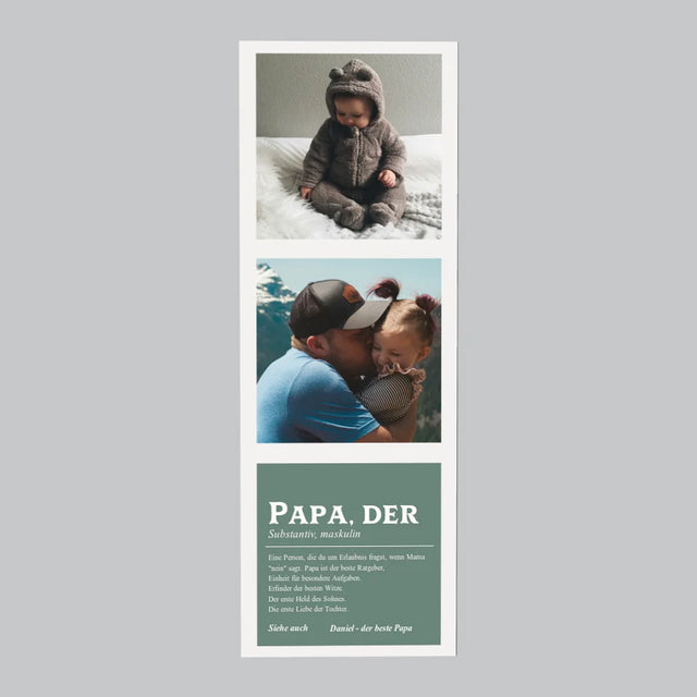 Foto Und Unterschrift: Definition Papa - Kühlschrankmagnet