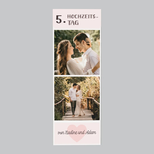 Fotocollage: 5. Hochzeitstag - Kühlschrankmagnet