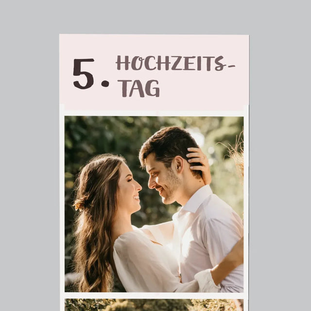 Fotocollage: 5. Hochzeitstag - Kühlschrankmagnet