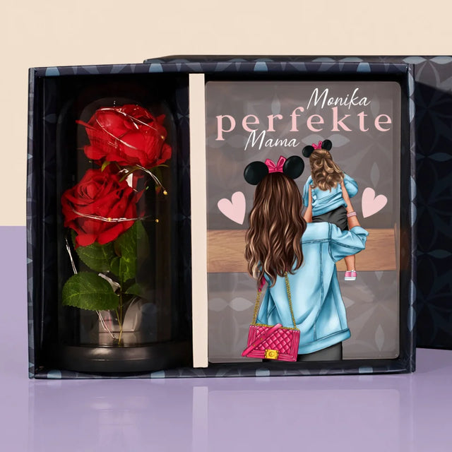 Avatar Creator: Perfekte Mama - Geschenkset Mit Druck Auf Acrylglas Und Ewiger Rose