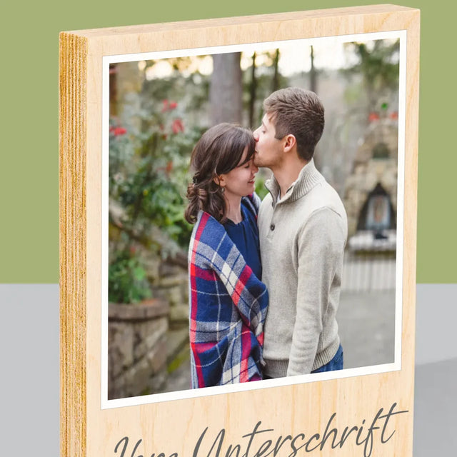 Foto Und Unterschrift: Foto Und Unterschrift - Druck Auf Holz