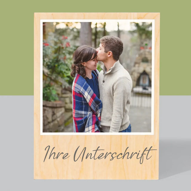 Foto Und Unterschrift: Foto Und Unterschrift - Druck Auf Holz