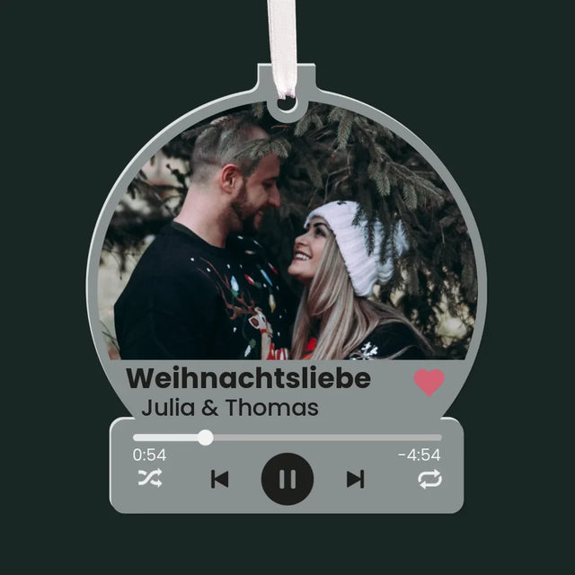 Foto Und Unterschrift: Ihr Foto Spotify - Weihnachtskugel Ball