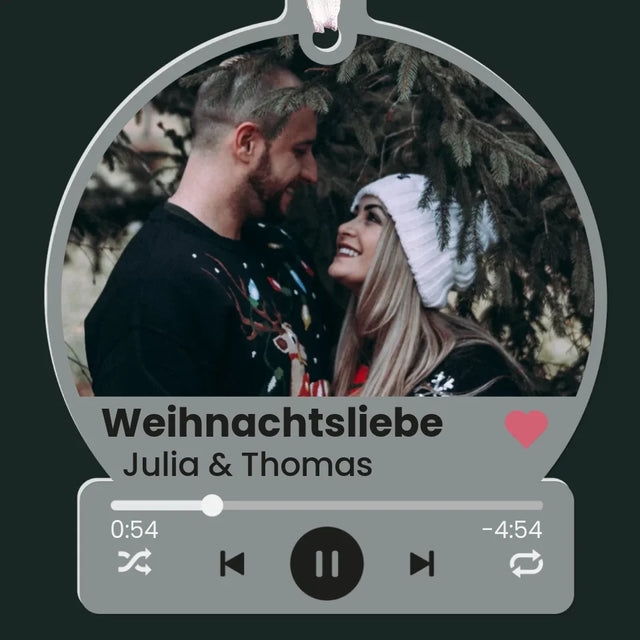 Foto Und Unterschrift: Ihr Foto Spotify - Weihnachtskugel Ball