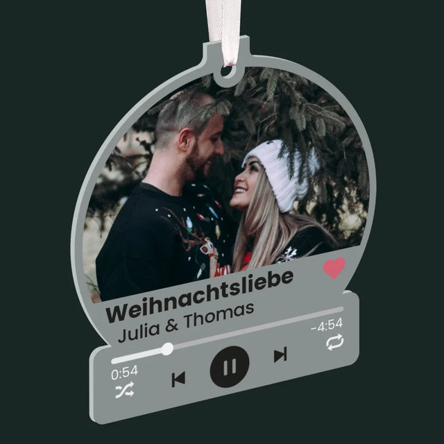 Foto Und Unterschrift: Ihr Foto Spotify - Weihnachtskugel Ball