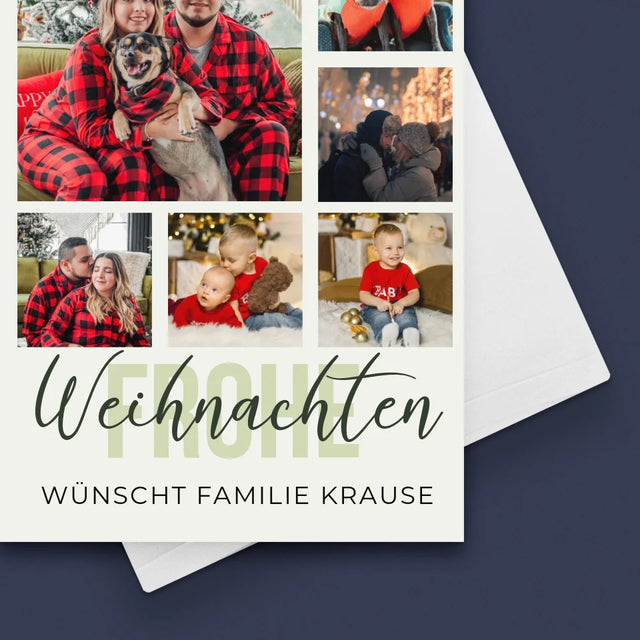 Fotocollage: Frohe Weihnachten - Glückwunschkarte