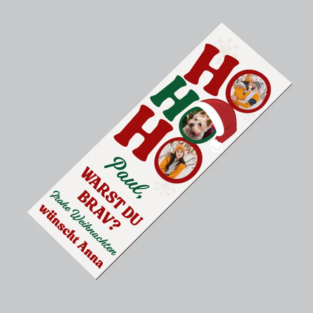 Fotocollage: Ho Ho Ho - Kühlschrankmagnet