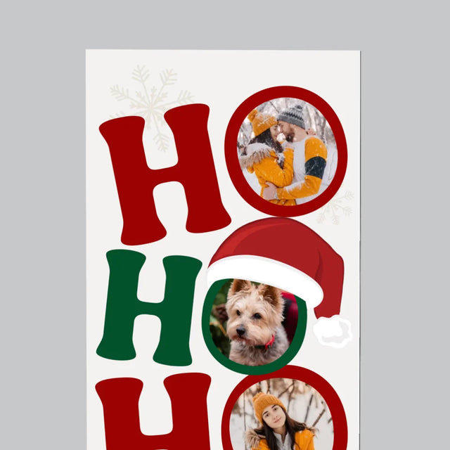 Fotocollage: Ho Ho Ho - Kühlschrankmagnet