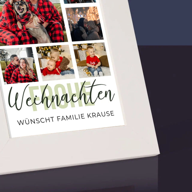 Fotocollage: Frohe Weihnachten - Bilderrahmen