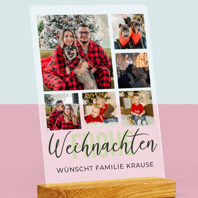 Fotocollage: Frohe Weihnachten - Druck Auf Acrylglas