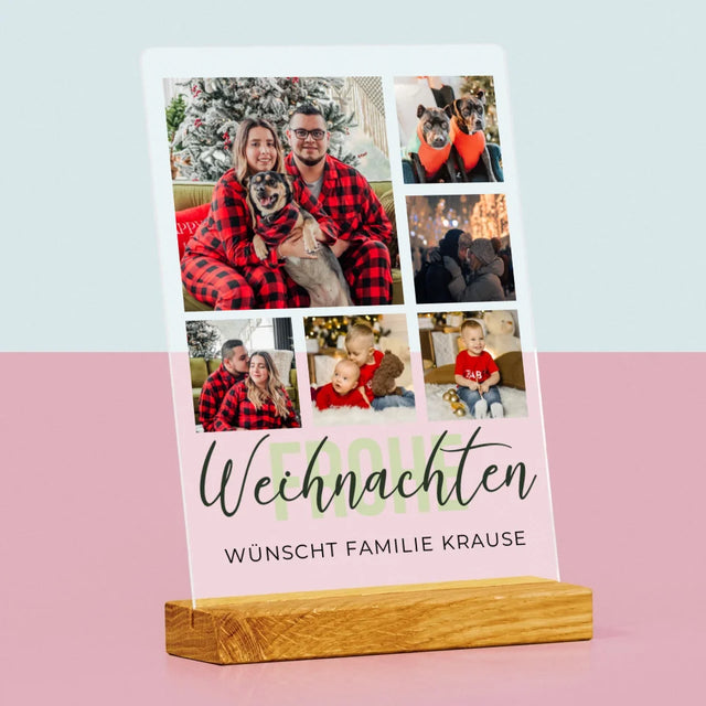 Fotocollage: Frohe Weihnachten - Druck Auf Acrylglas