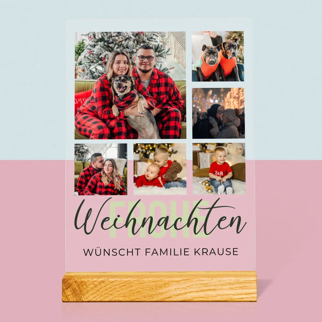 Fotocollage: Frohe Weihnachten - Druck Auf Acrylglas