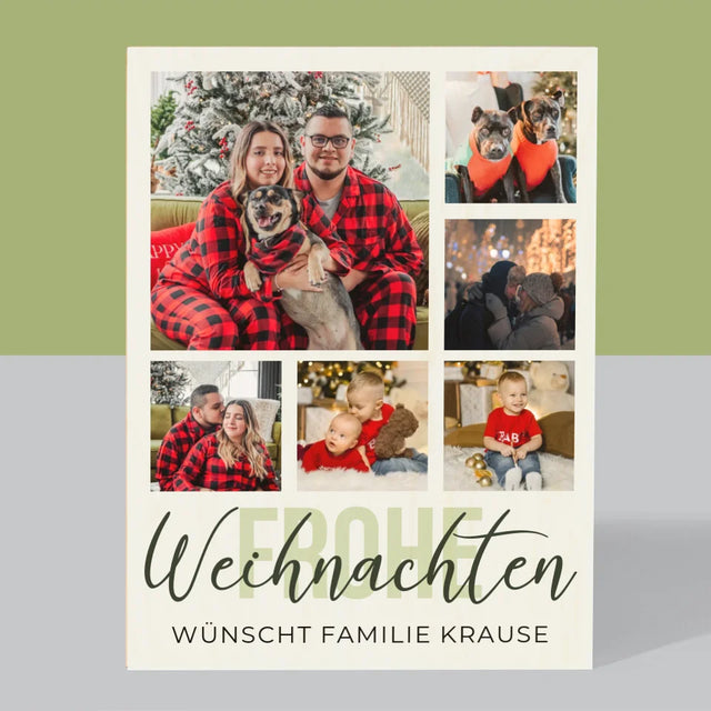 Fotocollage: Frohe Weihnachten - Druck Auf Holz