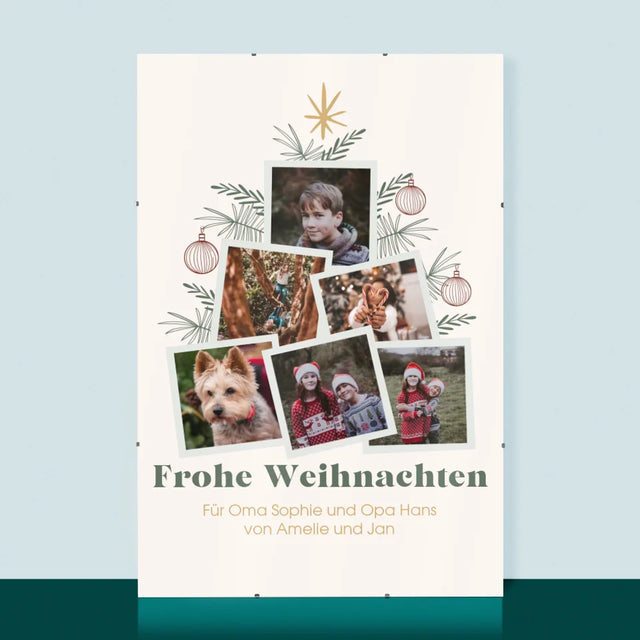 Fotocollage: Weihnachtsbaum - Poster