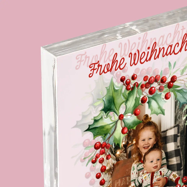 Foto Und Unterschrift: Weihnachtsschmuck - Acrylblock