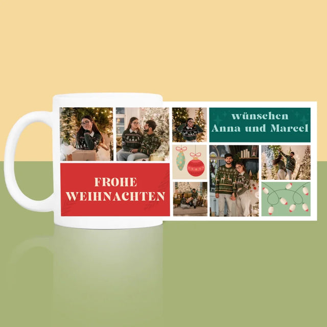 Fotocollage: Weihnachtsfotos - Tasse