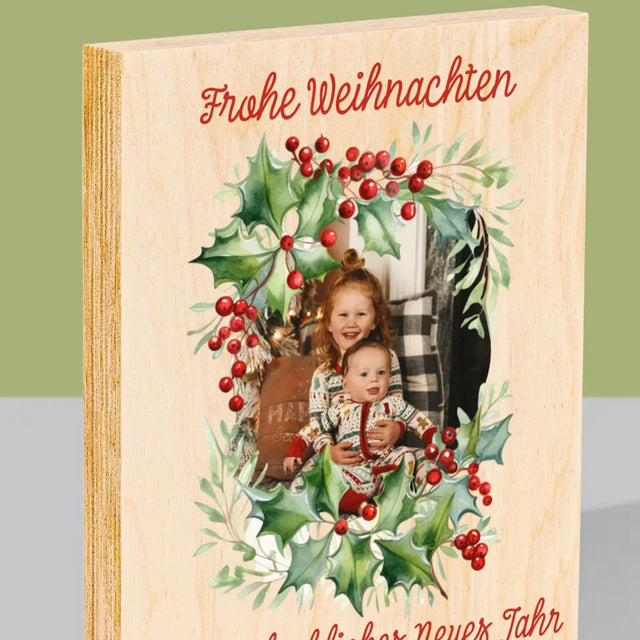 Foto Und Unterschrift: Weihnachtsschmuck - Druck Auf Holz